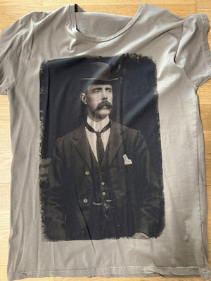 Vintage T-shirt with Mustachioed Man print