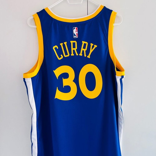 Authentic Stephen Curry jersey blue, new, size Large