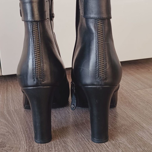 Cafenoir ankle boots new, leather, size 40, 9cm heel