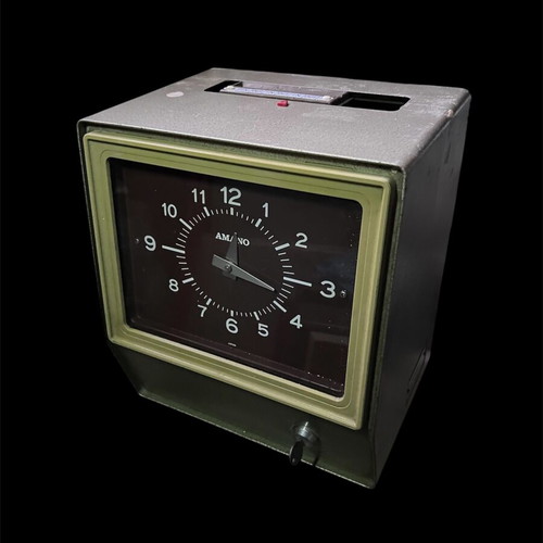 Amano mechanical time clock used, model 6000L
