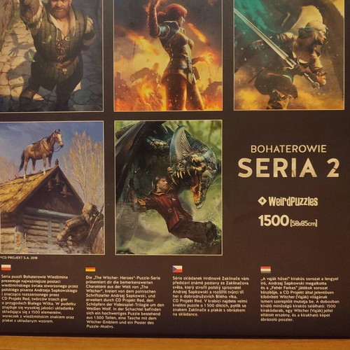 The Witcher Puzzle collectible 1500 pieces like new, series 2