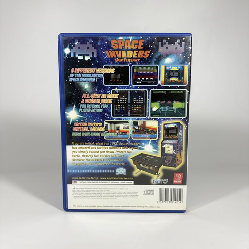 Space Invaders Anniversary PS2 game used with manual