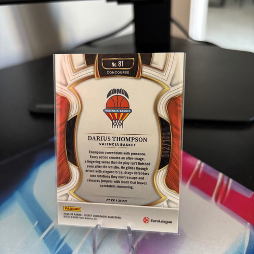 2025-26 Select EuroLeague Red Prizm #81 Darius Thompson card near mint