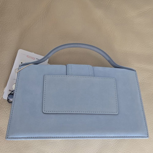 Jacquemus Le Bambino Long shoulder bag new, turquoise with gold details