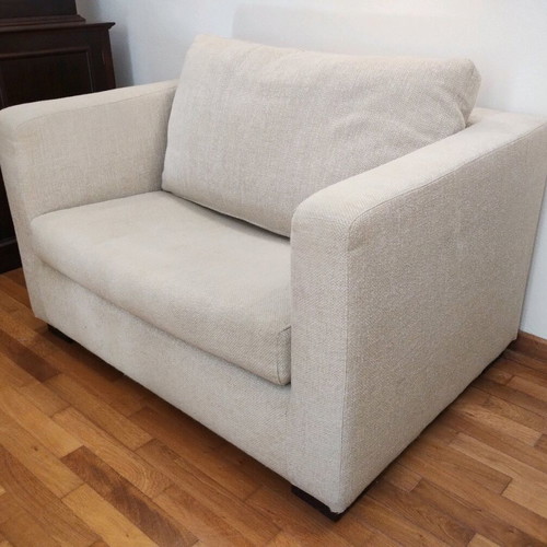 Small sofa bed like new, Greek made, convertible to single bed