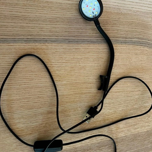 Flexible LED light with two heads for aquarium, like new