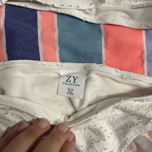 Baby white swimsuit for girls up to 2 years