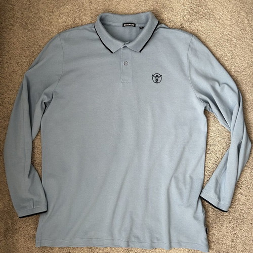 Chiemsee Men's Polo Shirt Long Sleeve XL like new, blue, 100% cotton