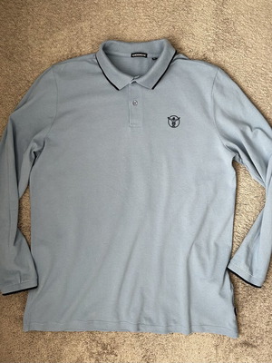 Chiemsee Men's Polo Shirt Long Sleeve XL like new, blue, 100% cotton