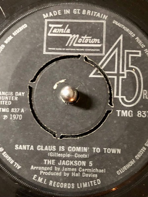 The Jackson 5 Santa Claus Is Comin' To Town vinyl used, 7" 45 RPM single
