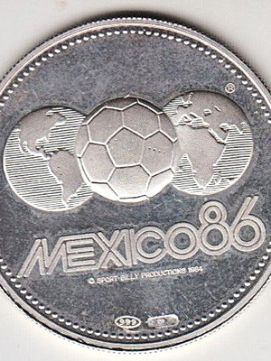 Επίσημο Ασημένιο Μετάλλιο FIFA Mexico 1986 μεταχειρισμένο, 19,08g
