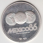 Επίσημο Ασημένιο Μετάλλιο FIFA Mexico 1986 μεταχειρισμένο, 19,08g