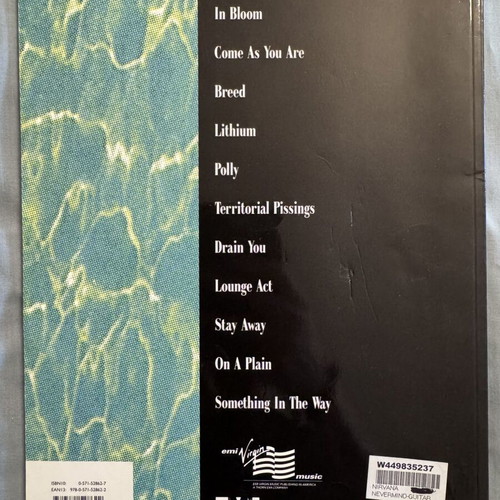 Nirvana Nevermind songbook like new, Greek