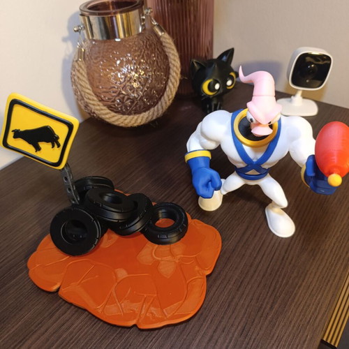 Earthworm Jim figure new, retro gaming display