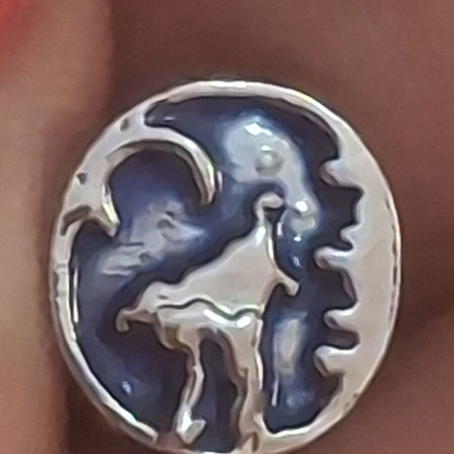 Charm for bracelets, new, blue and silver