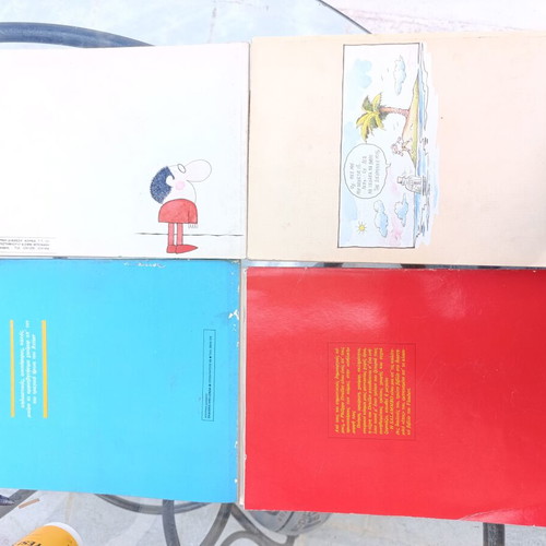 Vintage comic and satire album set used, 4 classic Greek editions 1980s