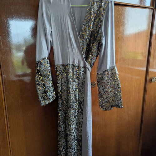 Mya kimono dress used, size S/M, gray with sequins