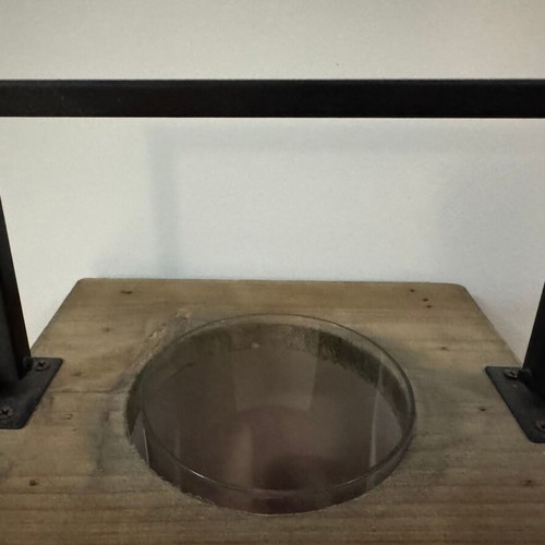 Wooden candle lantern like new, 21x19x26 cm