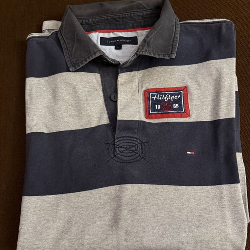 Tommy Hilfiger men's long sleeve rugby polo shirt L