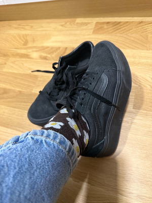 Παπούτσια Vans Platform Μεταχειρισμένα Σχεδόν Καινούργια Μέγεθος 36.5 Μαύρα