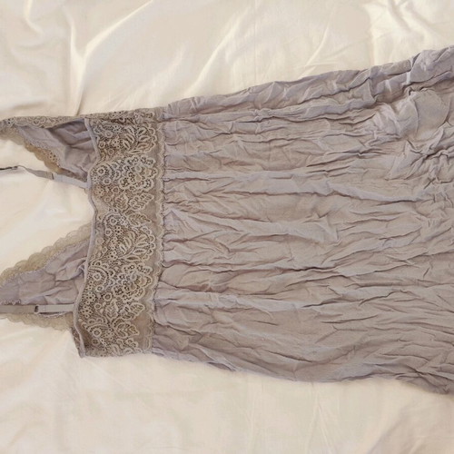 Triumph nightdress M gray blue like new with lace short
