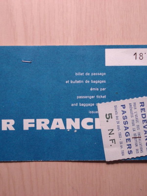 Air France airline tickets used