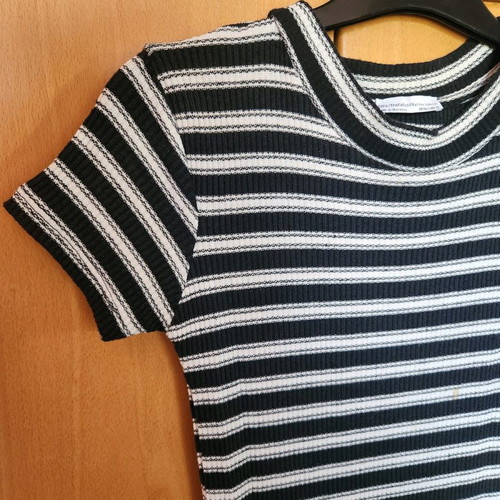 Zara Short Sleeve Striped Dress Like New, Midi