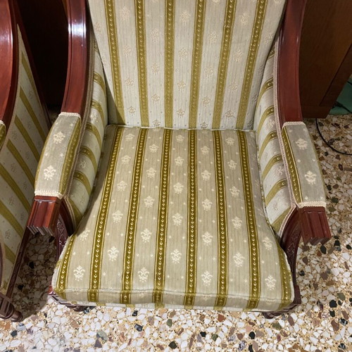 Saridis armchairs pair used, vintage classic style