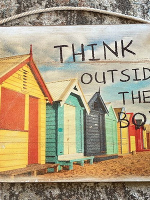 Decorative frame "Think Outside The Box" like new