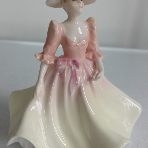 Coalport May Ball Lady Figurine 1990, like new, fine bone china
