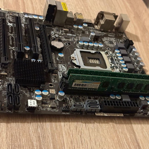 ASRock B75M motherboard with 4GB DDR3 RAM used, untested