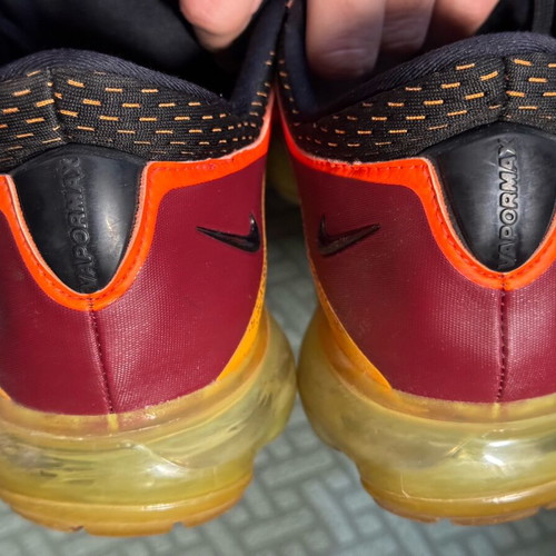 Nike Air VaporMax CS Total Crimson used, size 44, black and orange