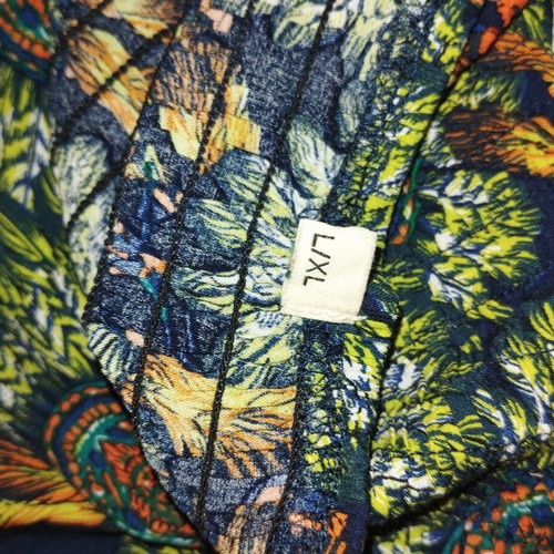 Strapless dress L/XL like new, long with summer colors