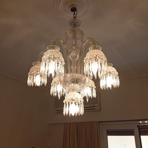 Chandelier ceiling light used, classic crystal vintage style