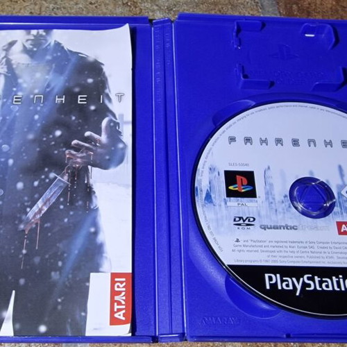 Fahrenheit PS2 game used, complete with manual