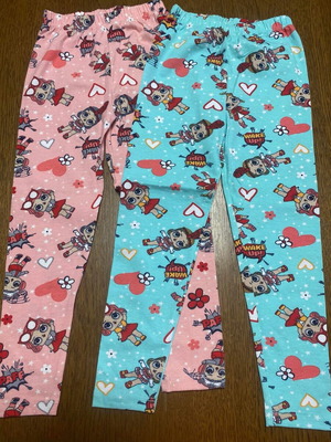 Children's leggings new, pack of 2, size 116, colorful