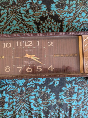 Seiko Fancy Gold Vintage Table Clock Music Bell 1960s Like New