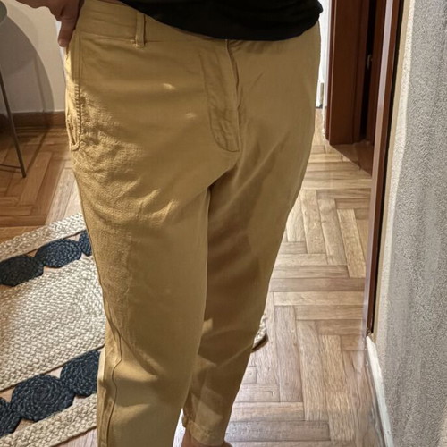 Zara mustard pants size 40, like new, cotton and linen
