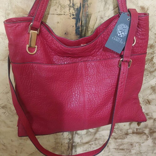Shoulder bag red leather women's new