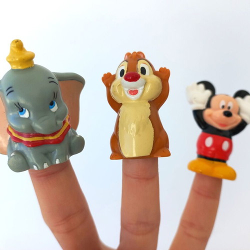 Disney finger puppets set of 3 like new, 90's decade