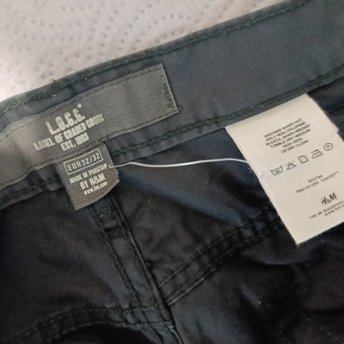 H&M pants like new, size M, gray, 100% cotton