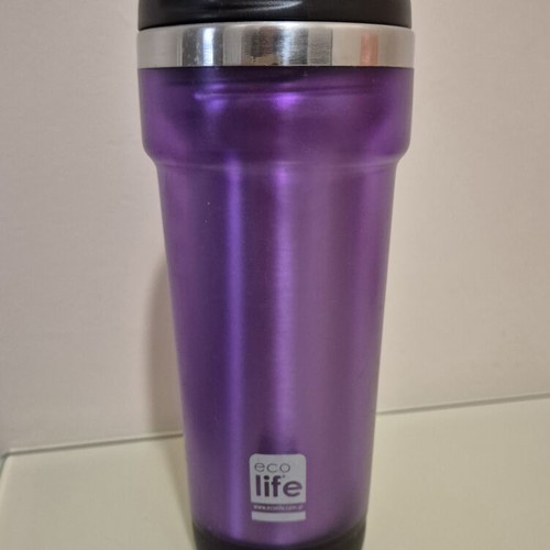 Ecolife Coffee Thermos 420ml Purple new