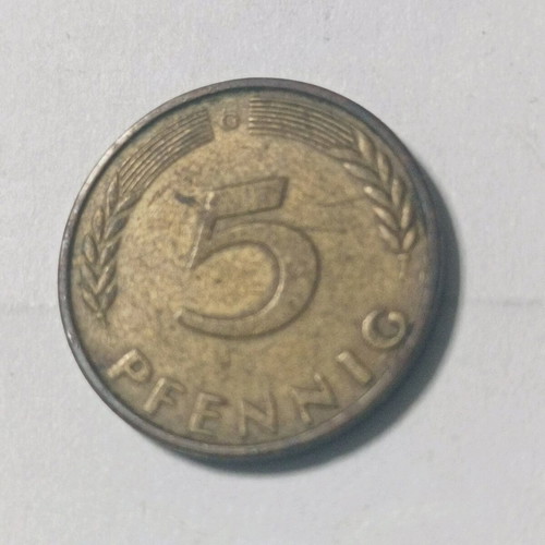 Νόμισμα 5 pfenning μεταχειρισμένο 1950 G