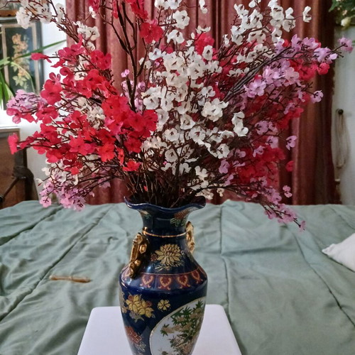 Decorative synthetic flowers like new, pack of 12, 40 cm, white red pink