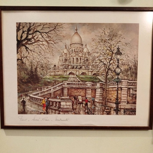 Paris Posters Set of 3 Framed with Wooden Frame and Glass
