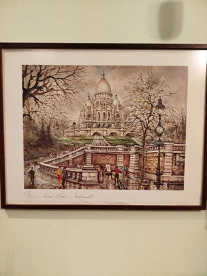 Paris Posters Set of 3 Framed with Wooden Frame and Glass