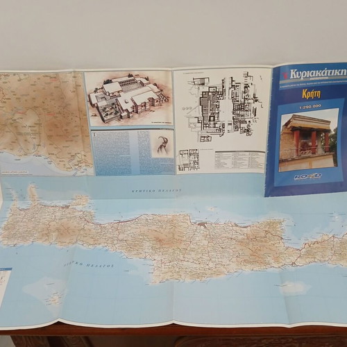 Map Crete Road editions scale 1:290000 like new