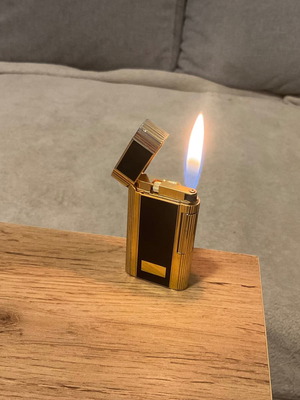 Zippo Contempo lighter used black and gold 1980s