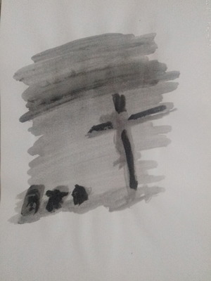 Original watercolour on A4 paper by Paul Debebe