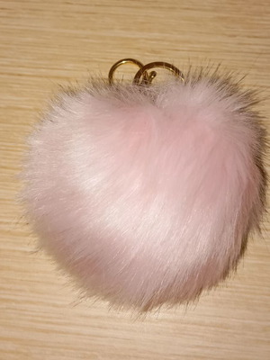 Keychain large pink tassel like new